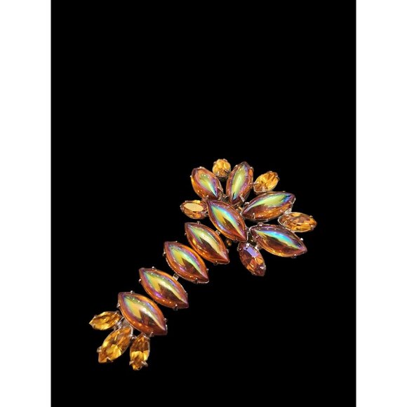 Vintage Unique Dangling Mirrored Brooch (A4480) - Picture 2 of 4